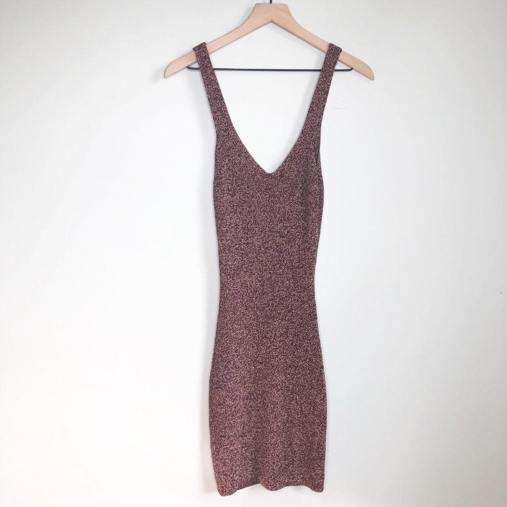 Aritzia Wilfred Fitted Knit Midi Marbled Dress - Picture 8 of 8